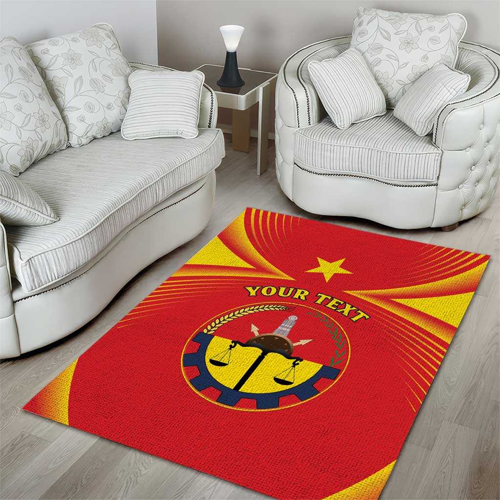 Personalized Ethiopia Tigray Region Area Rug Coat Of Arms With Map