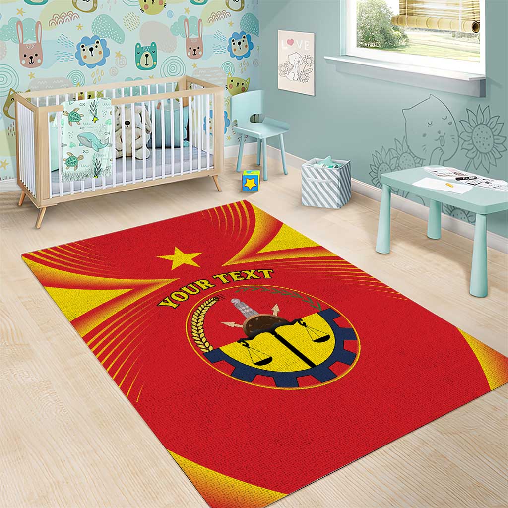 Personalized Ethiopia Tigray Region Area Rug Coat Of Arms With Map