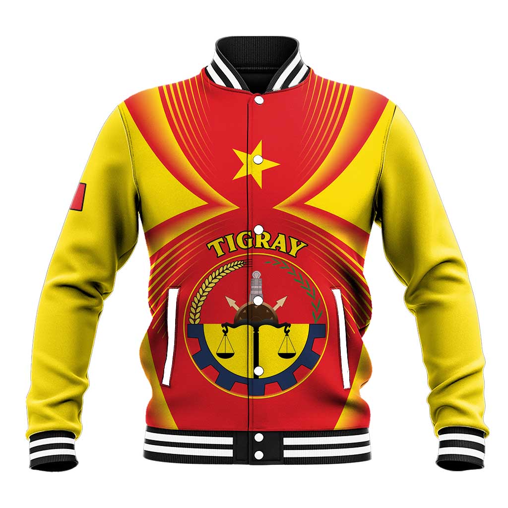 Personalized Ethiopia Tigray Region Baseball Jacket Coat Of Arms With Map