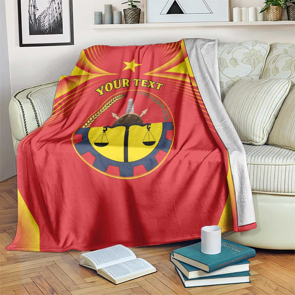 Personalized Ethiopia Tigray Region Blanket Coat Of Arms With Map