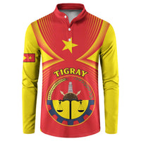 Personalized Ethiopia Tigray Region Button Sweatshirt Coat Of Arms With Map