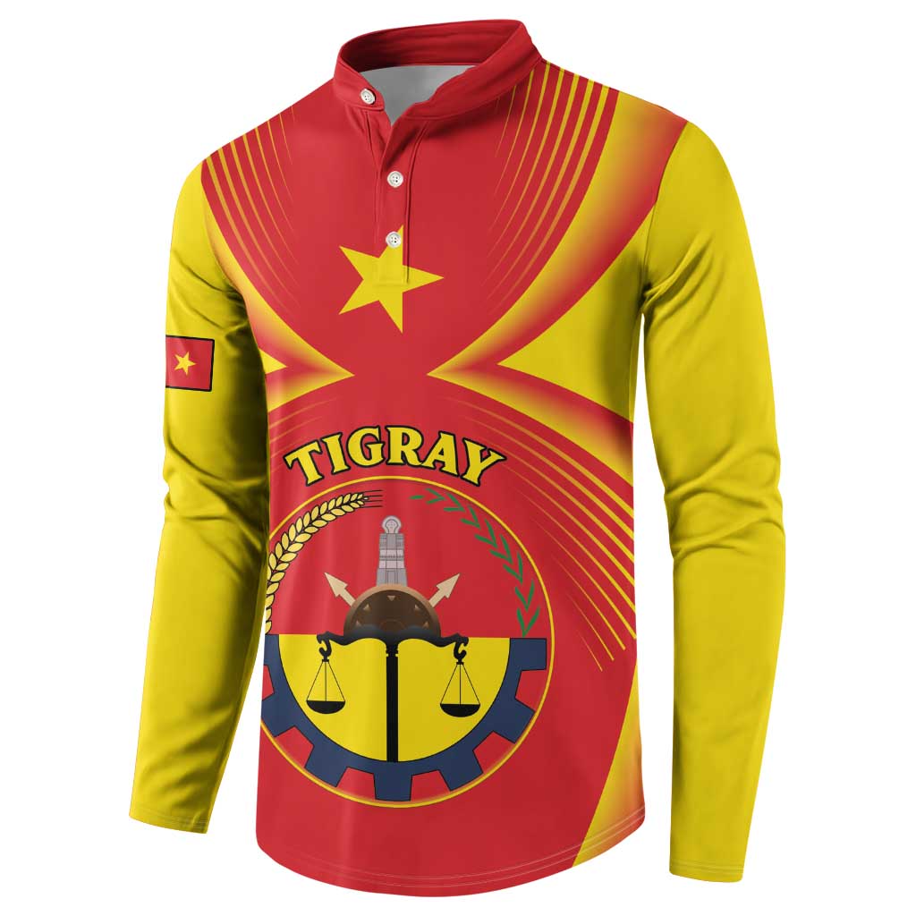 Personalized Ethiopia Tigray Region Button Sweatshirt Coat Of Arms With Map