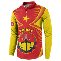 Personalized Ethiopia Tigray Region Button Sweatshirt Coat Of Arms With Map