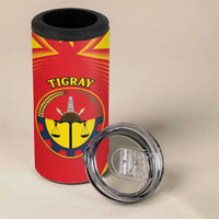 Personalized Ethiopia Tigray Region 4 in 1 Can Cooler Tumbler Coat Of Arms With Map