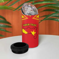 Personalized Ethiopia Tigray Region 4 in 1 Can Cooler Tumbler Coat Of Arms With Map