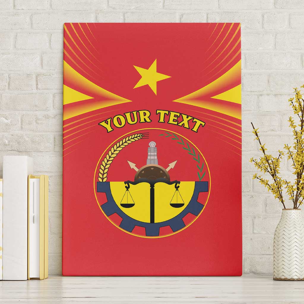 Personalized Ethiopia Tigray Region Canvas Wall Art Coat Of Arms With Map