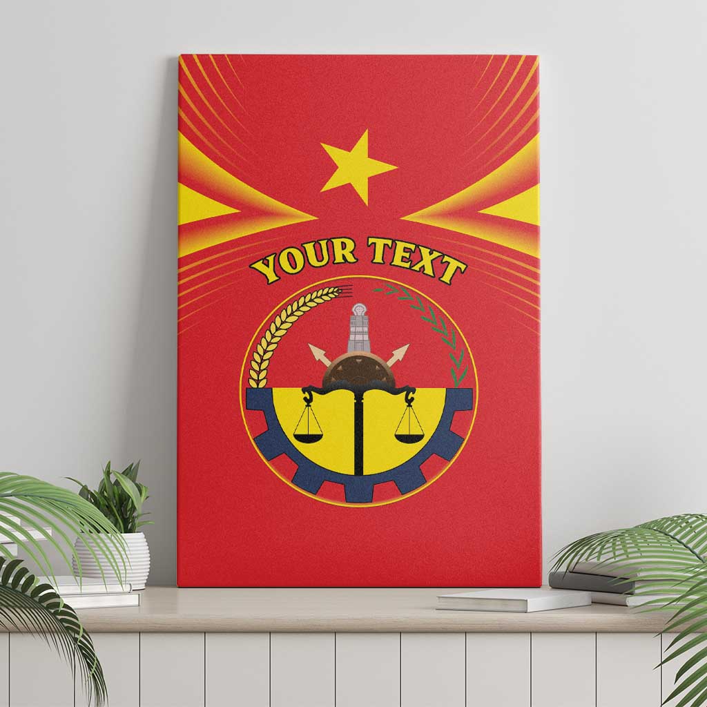 Personalized Ethiopia Tigray Region Canvas Wall Art Coat Of Arms With Map