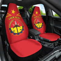 Personalized Ethiopia Tigray Region Car Seat Cover Coat Of Arms With Map