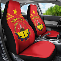Personalized Ethiopia Tigray Region Car Seat Cover Coat Of Arms With Map