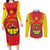 Personalized Ethiopia Tigray Region Couples Matching Long Sleeve Bodycon Dress and Long Sleeve Button Shirt Coat Of Arms With Map