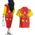Personalized Ethiopia Tigray Region Couples Matching Off The Shoulder Long Sleeve Dress and Hawaiian Shirt Coat Of Arms With Map