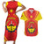 Personalized Ethiopia Tigray Region Couples Matching Short Sleeve Bodycon Dress and Hawaiian Shirt Coat Of Arms With Map