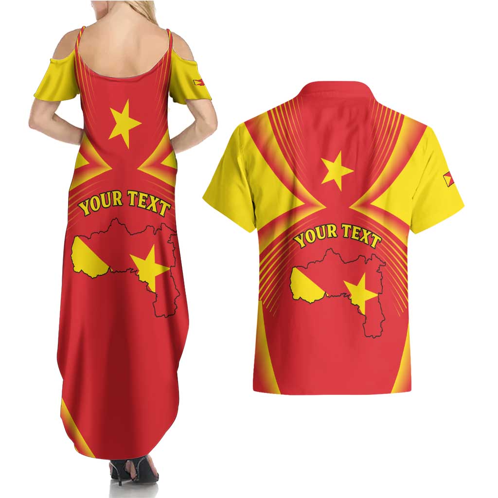 Personalized Ethiopia Tigray Region Couples Matching Summer Maxi Dress and Hawaiian Shirt Coat Of Arms With Map