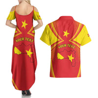 Personalized Ethiopia Tigray Region Couples Matching Summer Maxi Dress and Hawaiian Shirt Coat Of Arms With Map
