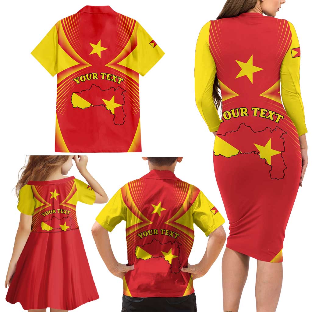 Personalized Ethiopia Tigray Region Family Matching Long Sleeve Bodycon Dress and Hawaiian Shirt Coat Of Arms With Map