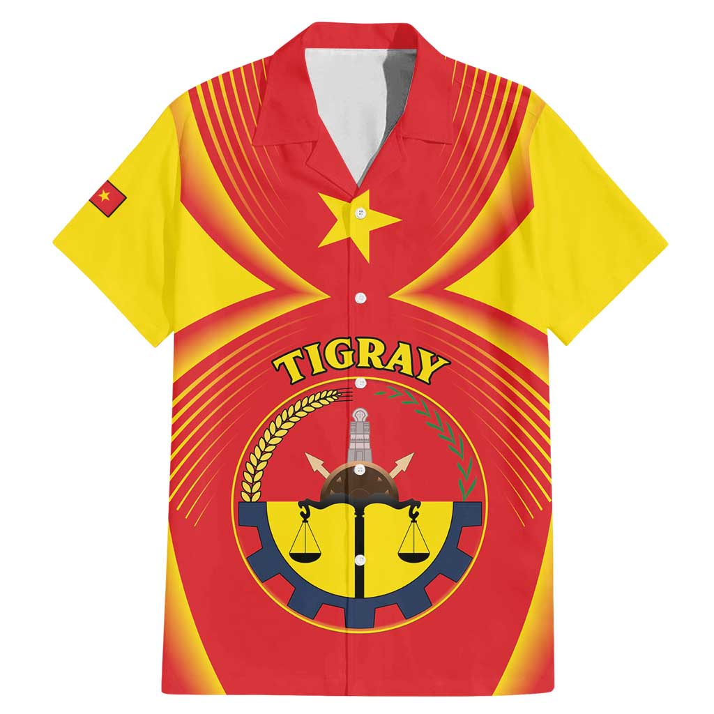 Personalized Ethiopia Tigray Region Family Matching Mermaid Dress and Hawaiian Shirt Coat Of Arms With Map