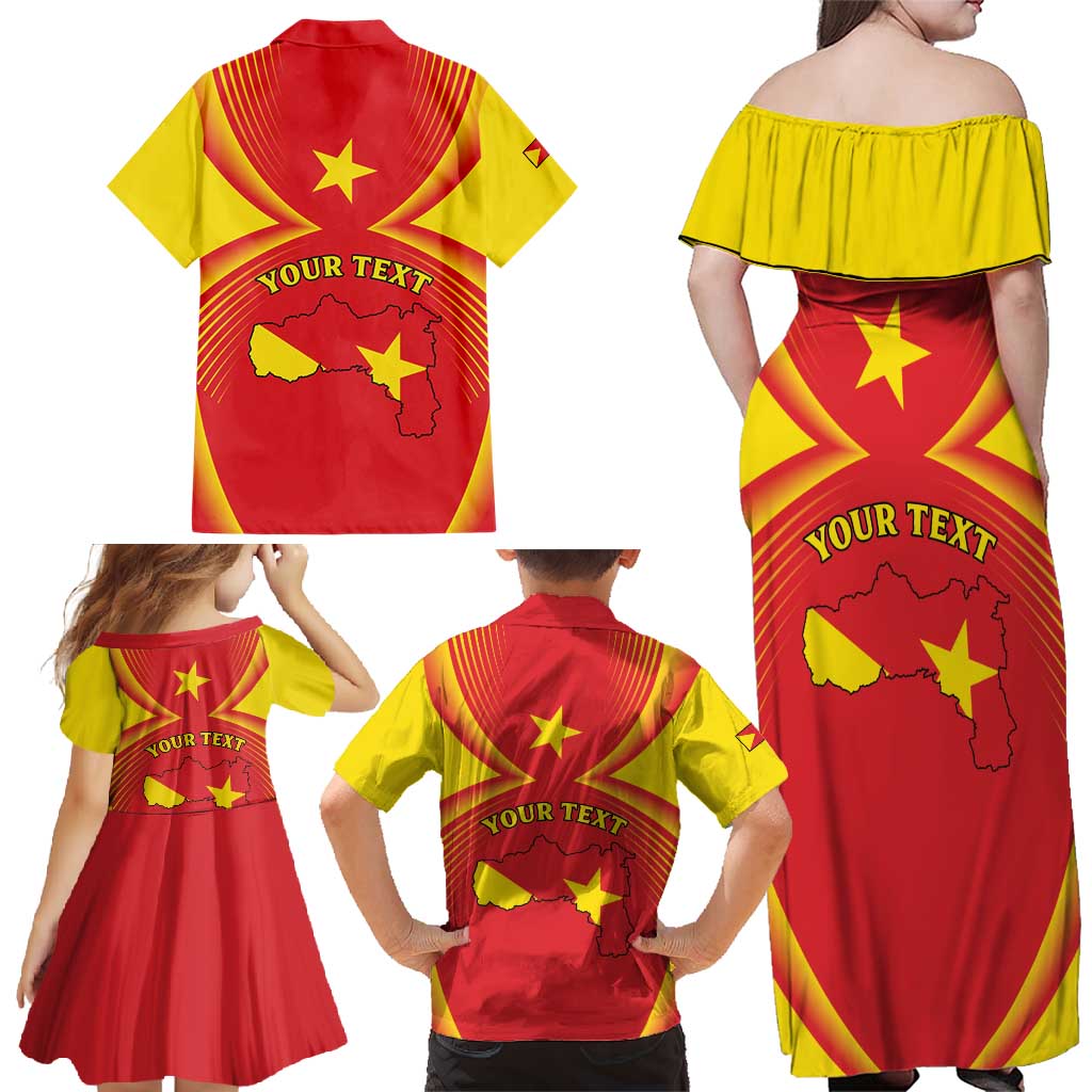 Personalized Ethiopia Tigray Region Family Matching Off Shoulder Maxi Dress and Hawaiian Shirt Coat Of Arms With Map