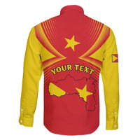 Personalized Ethiopia Tigray Region Family Matching Off Shoulder Maxi Dress and Hawaiian Shirt Coat Of Arms With Map