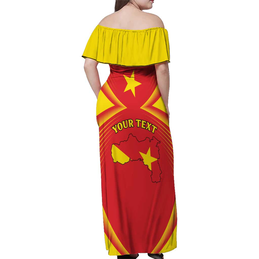 Personalized Ethiopia Tigray Region Family Matching Off Shoulder Maxi Dress and Hawaiian Shirt Coat Of Arms With Map