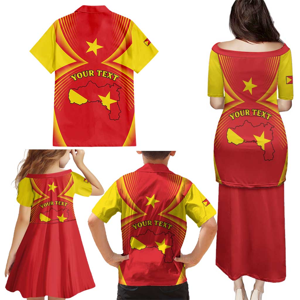 Personalized Ethiopia Tigray Region Family Matching Puletasi and Hawaiian Shirt Coat Of Arms With Map