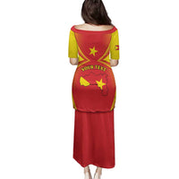 Personalized Ethiopia Tigray Region Family Matching Puletasi and Hawaiian Shirt Coat Of Arms With Map