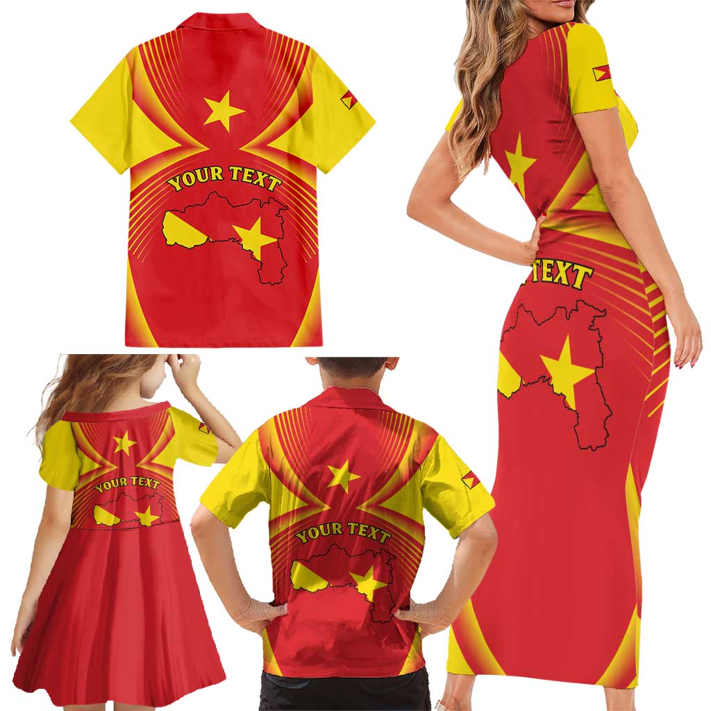 Personalized Ethiopia Tigray Region Family Matching Short Sleeve Bodycon Dress and Hawaiian Shirt Coat Of Arms With Map