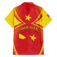 Personalized Ethiopia Tigray Region Family Matching Short Sleeve Bodycon Dress and Hawaiian Shirt Coat Of Arms With Map