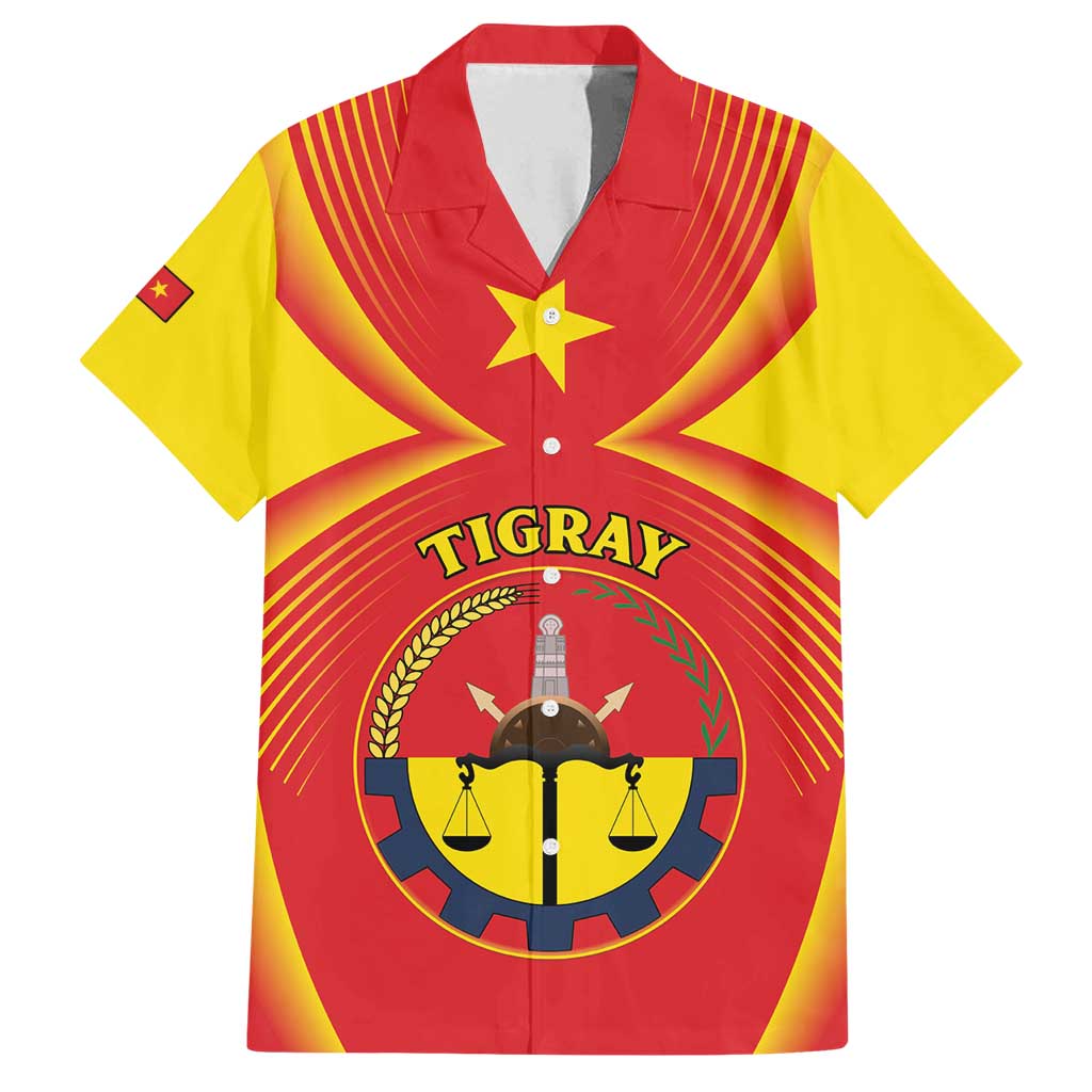 Personalized Ethiopia Tigray Region Family Matching Tank Maxi Dress and Hawaiian Shirt Coat Of Arms With Map