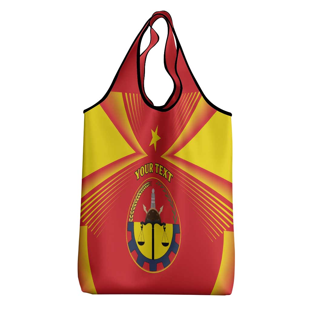 Personalized Ethiopia Tigray Region Grocery Bag Coat Of Arms With Map