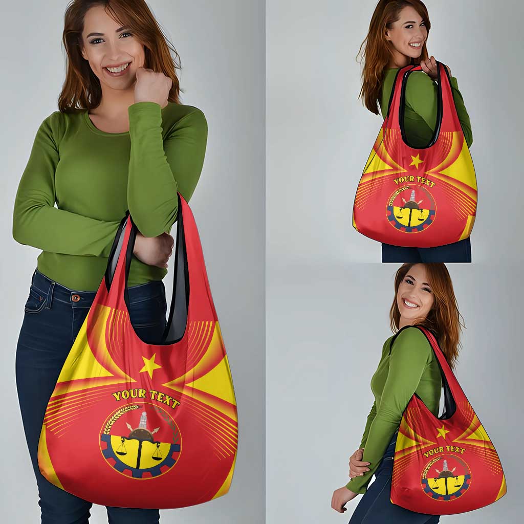 Personalized Ethiopia Tigray Region Grocery Bag Coat Of Arms With Map