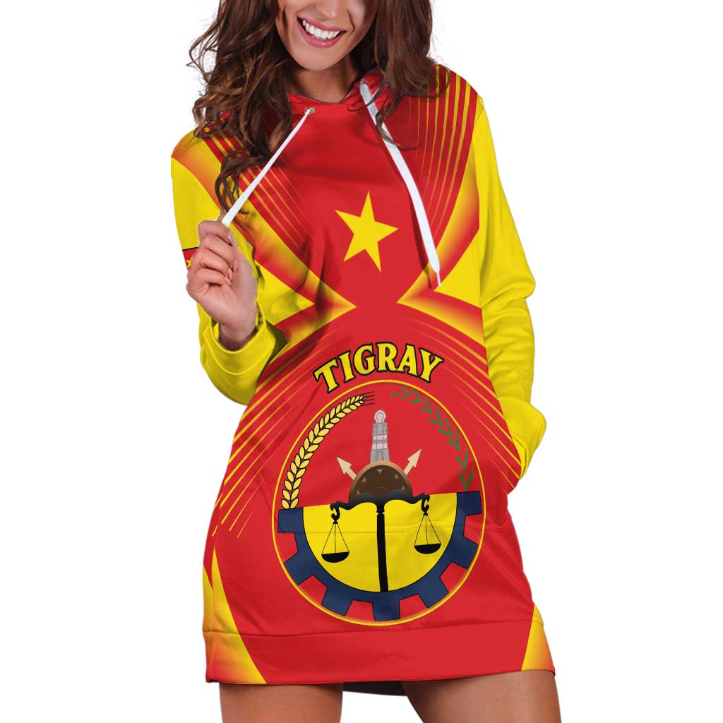 Personalized Ethiopia Tigray Region Hoodie Dress Coat Of Arms With Map