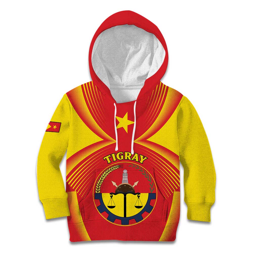 Personalized Ethiopia Tigray Region Kid Hoodie Coat Of Arms With Map