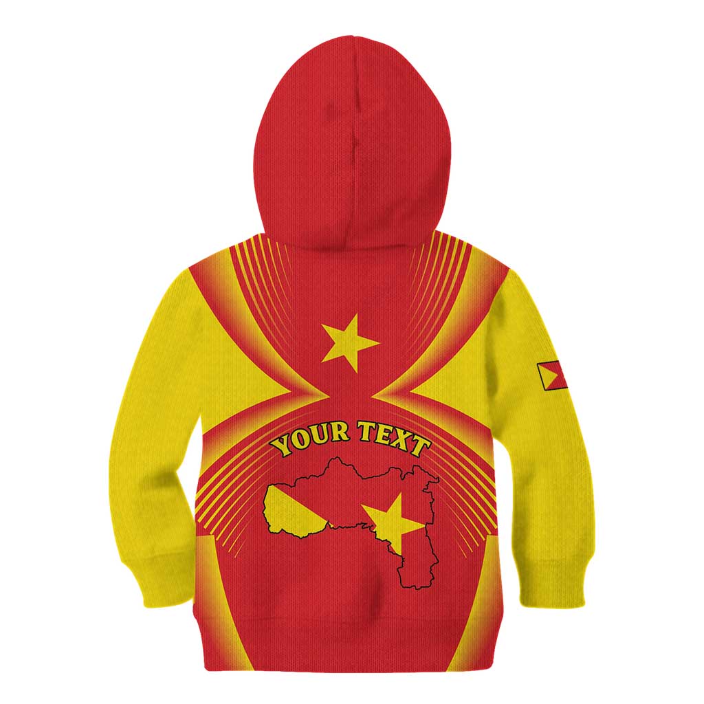 Personalized Ethiopia Tigray Region Kid Hoodie Coat Of Arms With Map