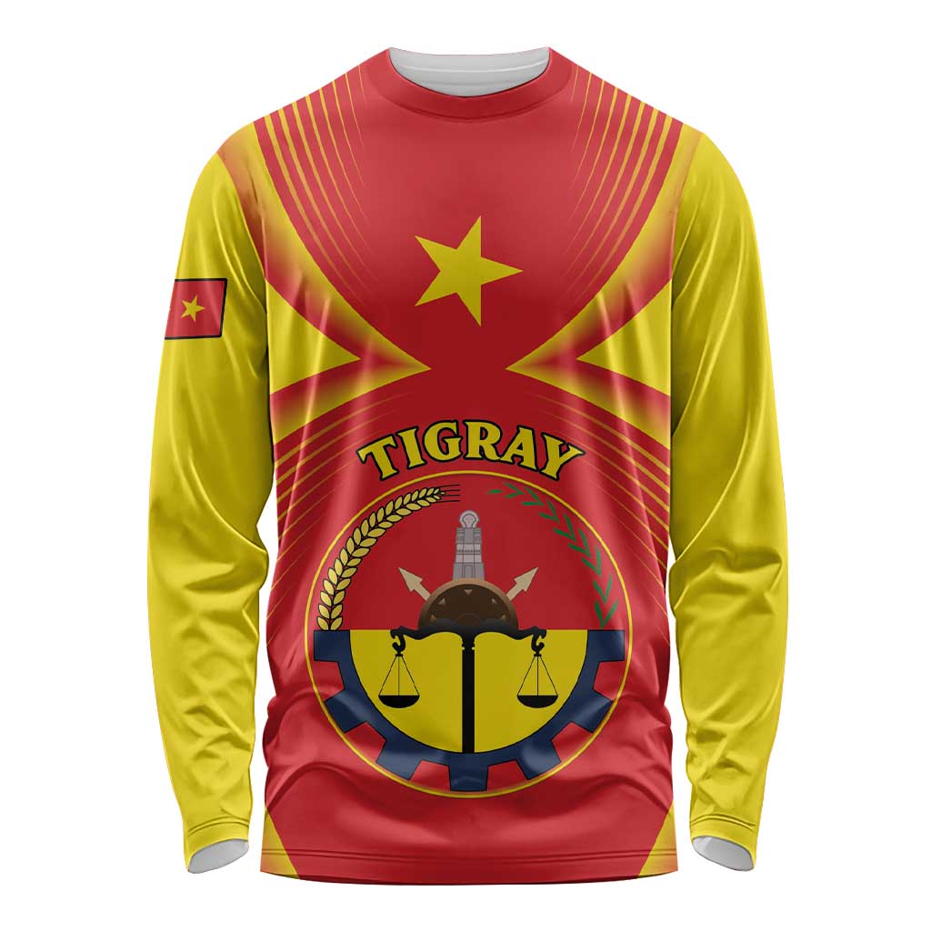 Personalized Ethiopia Tigray Region Long Sleeve Shirt Coat Of Arms With Map