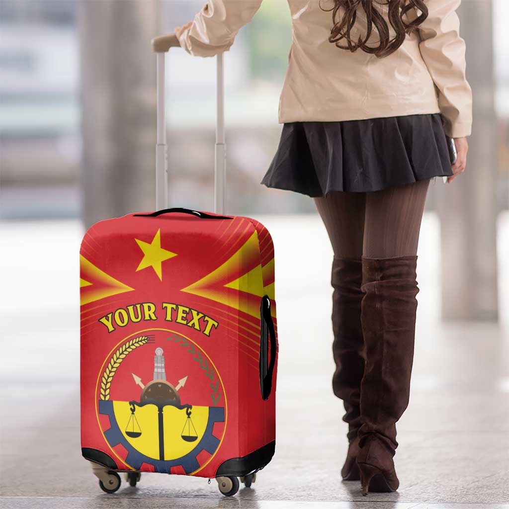 Personalized Ethiopia Tigray Region Luggage Cover Coat Of Arms With Map