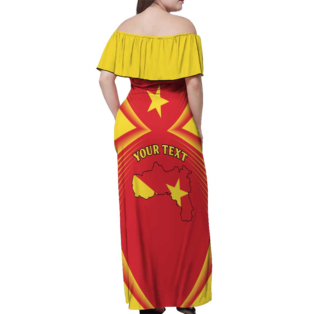 Personalized Ethiopia Tigray Region Off Shoulder Maxi Dress Coat Of Arms With Map