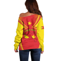 Personalized Ethiopia Tigray Region Off Shoulder Sweater Coat Of Arms With Map