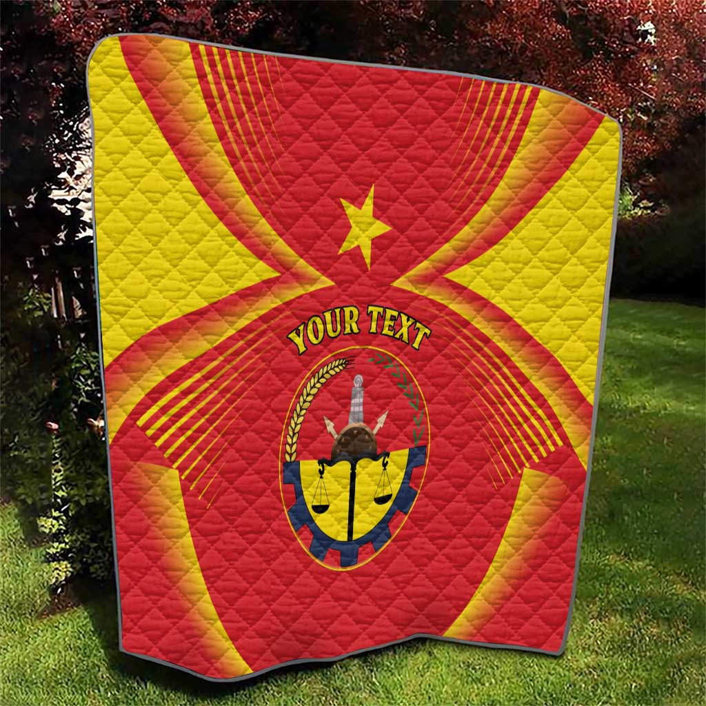 Personalized Ethiopia Tigray Region Quilt Coat Of Arms With Map