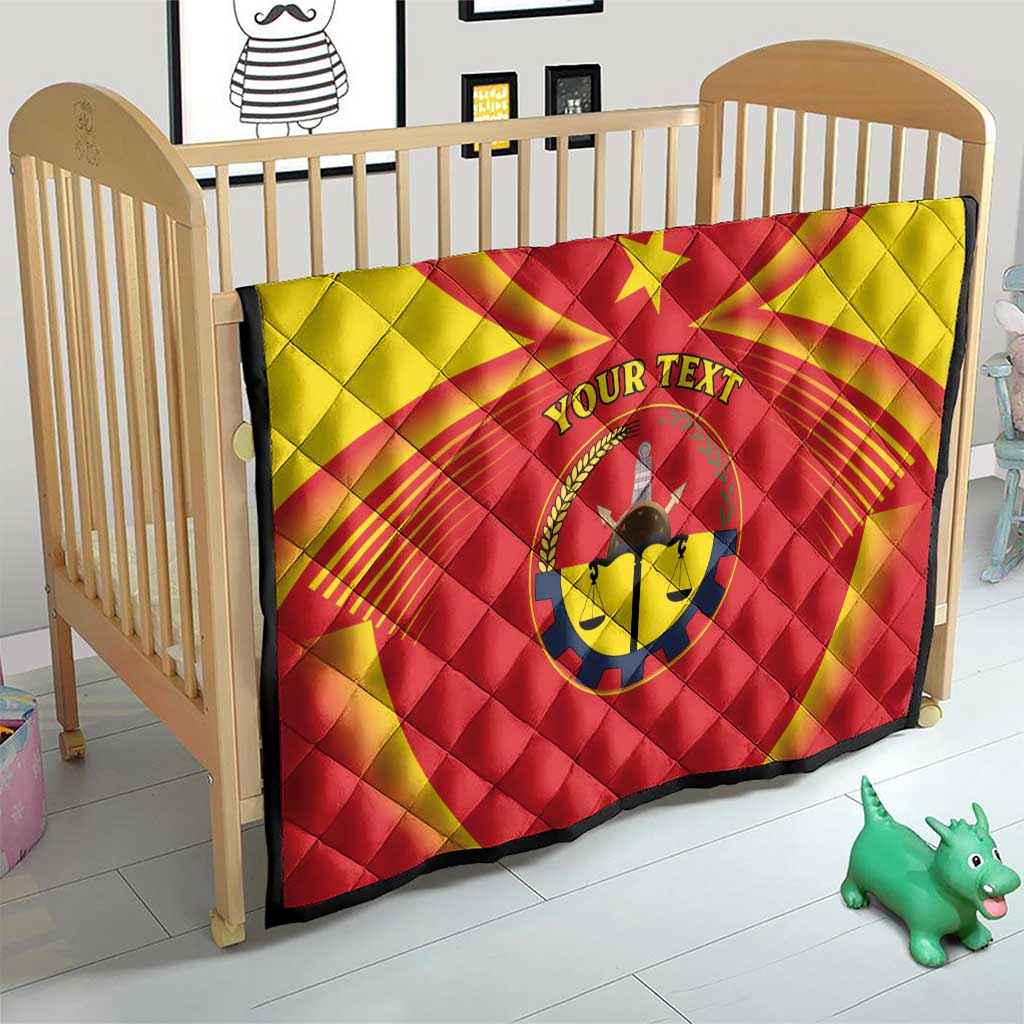 Personalized Ethiopia Tigray Region Quilt Coat Of Arms With Map