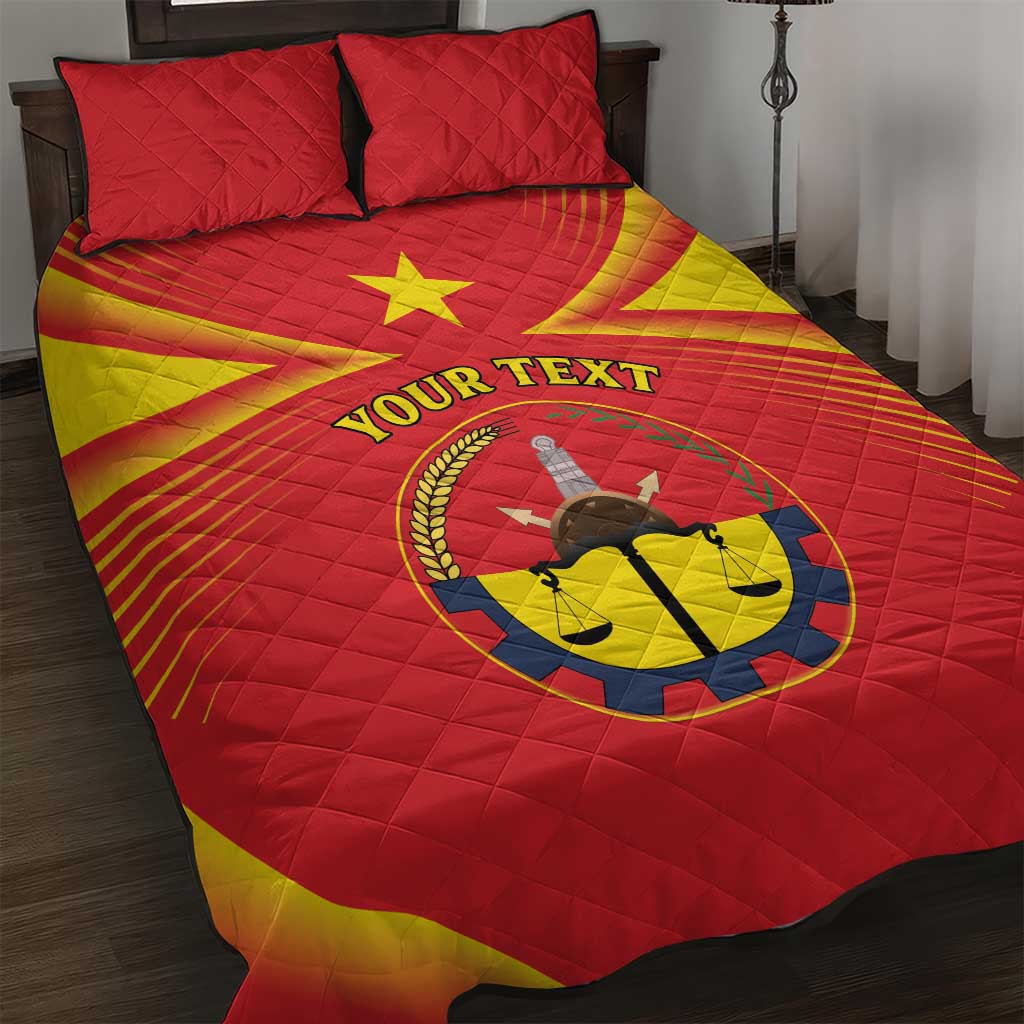 Personalized Ethiopia Tigray Region Quilt Bed Set Coat Of Arms With Map