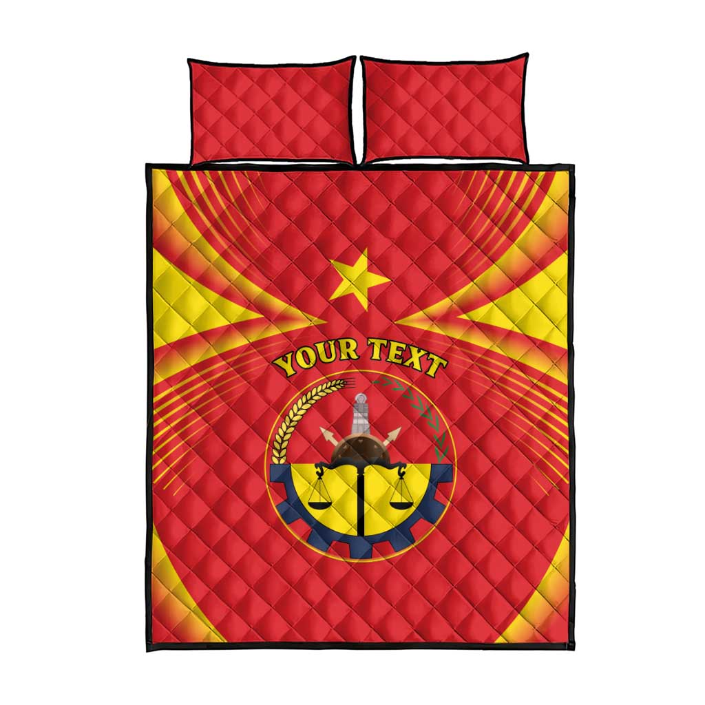 Personalized Ethiopia Tigray Region Quilt Bed Set Coat Of Arms With Map