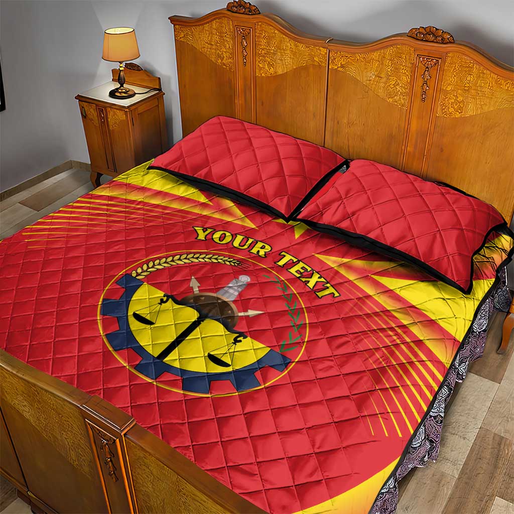 Personalized Ethiopia Tigray Region Quilt Bed Set Coat Of Arms With Map