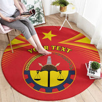 Personalized Ethiopia Tigray Region Round Carpet Coat Of Arms With Map