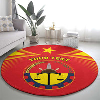 Personalized Ethiopia Tigray Region Round Carpet Coat Of Arms With Map
