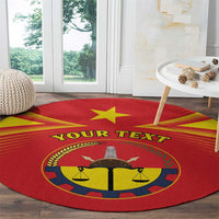 Personalized Ethiopia Tigray Region Round Carpet Coat Of Arms With Map