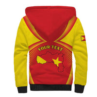 Personalized Ethiopia Tigray Region Sherpa Hoodie Coat Of Arms With Map