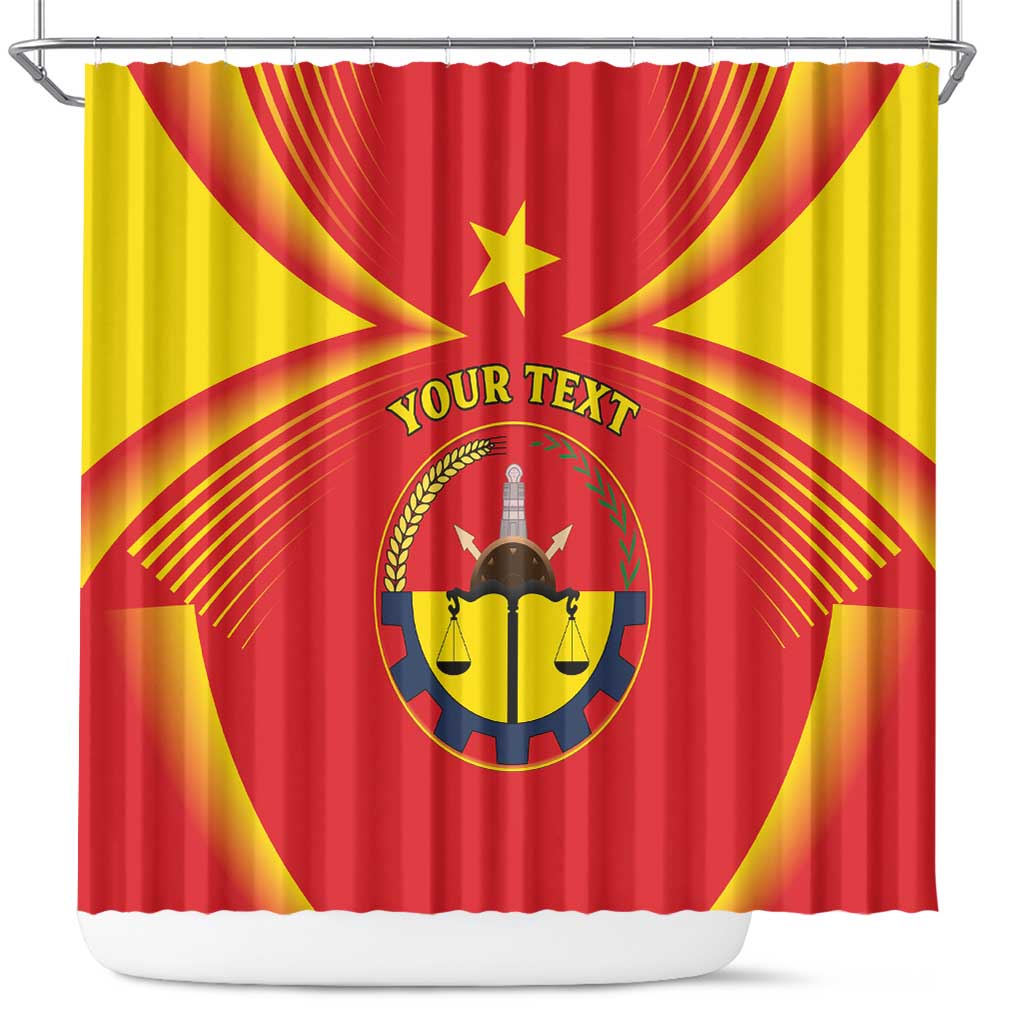 Personalized Ethiopia Tigray Region Shower Curtain Coat Of Arms With Map