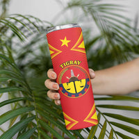 Personalized Ethiopia Tigray Region Skinny Tumbler Coat Of Arms With Map