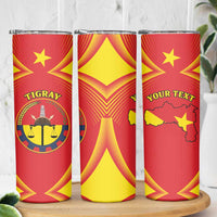 Personalized Ethiopia Tigray Region Skinny Tumbler Coat Of Arms With Map