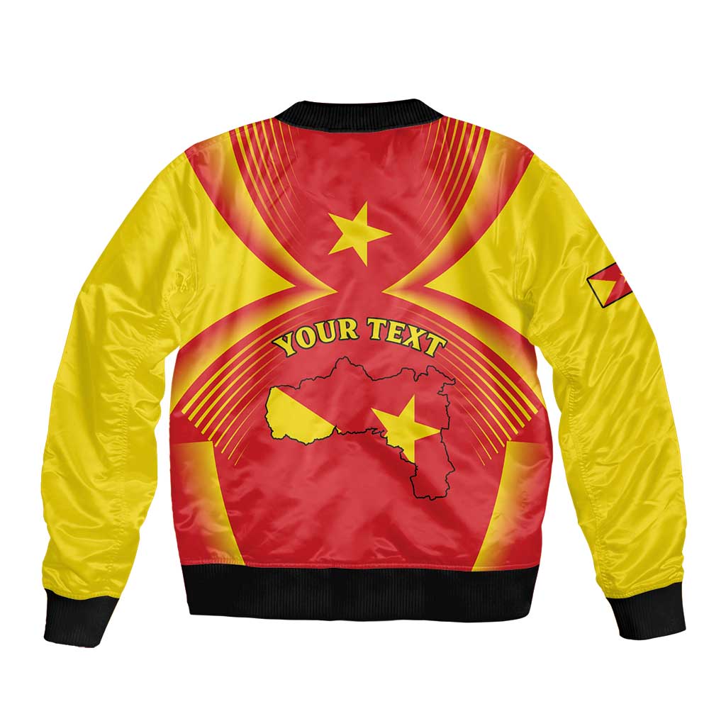 Personalized Ethiopia Tigray Region Sleeve Zip Bomber Jacket Coat Of Arms With Map
